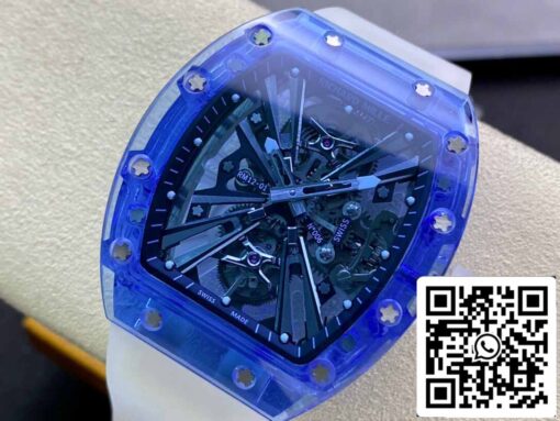 Richard Mille RM12-01 1:1 Best Edition RM Factory Tourbillon Sapphire Clear Version - Image 8