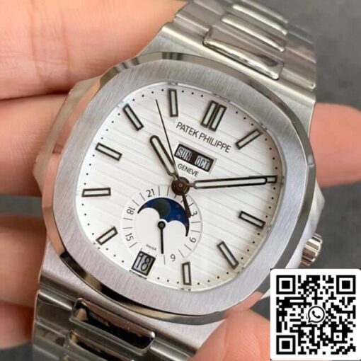 Patek Philippe Nautilus 5726/1A-010 1:1 Best Edition GR Factory White Dial — изображение 7