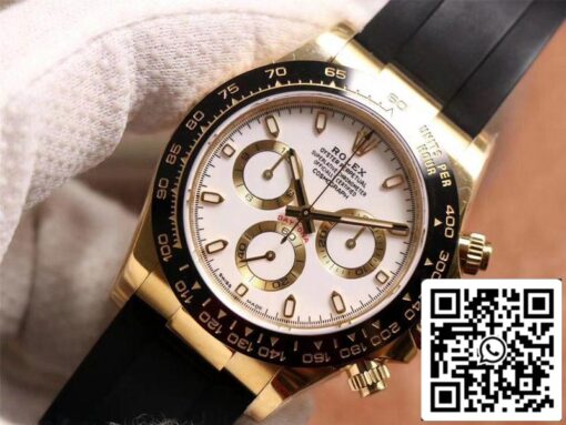 Rolex Daytona M116518LN-0041 1:1 Best Edition Noob Factory White Dial Swiss ETA4130 – Bild 11