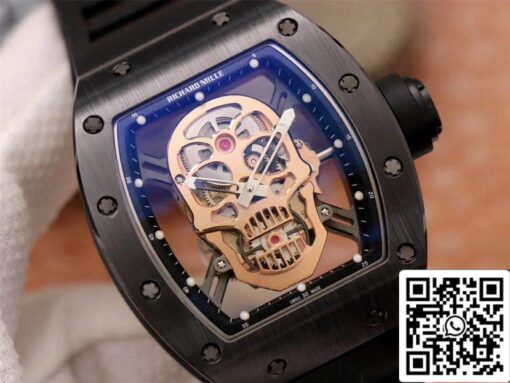 Richard Mille RM052-01 1:1 Best Edition ZF Factory Rose Gold Skull Dial Swiss Movement - Image 7