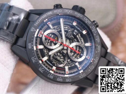 Tag Heuer Carrera CAR2090.BH0729 1:1 Best Edition XF Factory Black Ceramic Customized Movement - Image 8