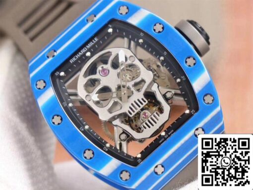 Richard Mille RM052-01 1:1 Best Edition JB Factory Blue Ceramic Swiss Tourbillon - Image 6