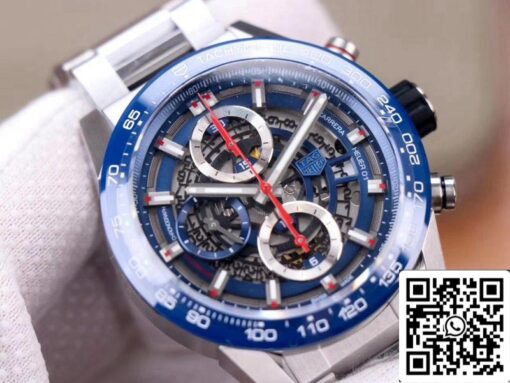 Tag Heuer Carrera Calibre Heuer 01 CAR201T.BA0766 Chronograph 1:1 Best Edition XF Factory Blue Dial Swiss Calibre 01 - Image 6