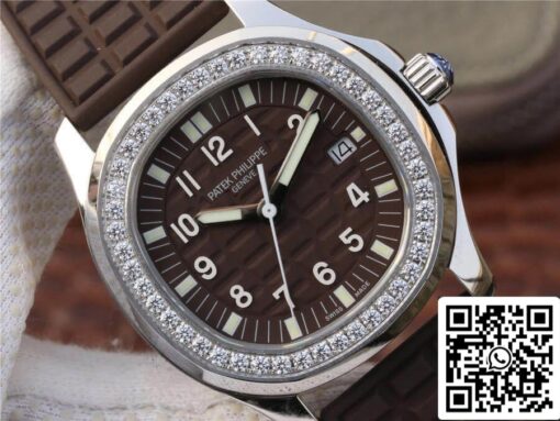 Patek Philippe Aquanaut 5067A-023 1:1 Best Edition PPF Factory Diamond Brown Dial — изображение 6