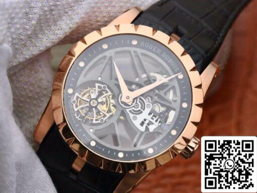 Roger Dubuis Excalibur RDDBEX0392 1:1 Best Edition Swiss Tourbillon Black Leather Strap - 이미지 8