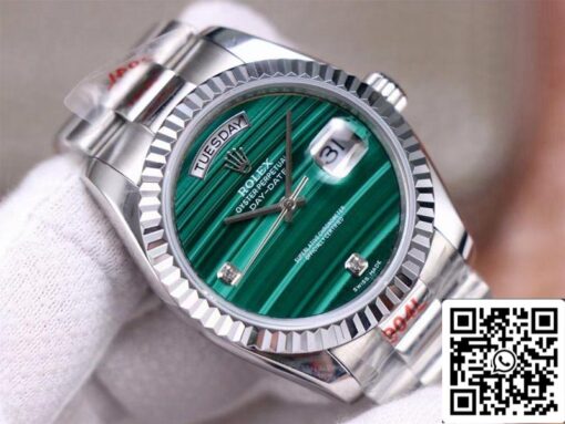 Rolex Day Date President 18038 1:1 Best Edition Malachite Green Diamond Dial Swiss Movement - 이미지 7