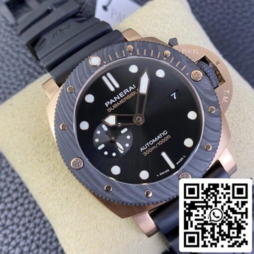 SBF Panerai Submersible PAM01070 1:1 Best Edition VS Factory Black Dial - Image 8