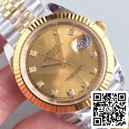 Rolex Datejust II M126333-0012 EW Factory 1:1 Best Edition Swiss ETA3255 Stainless Steel 410L and 18K Yellow Gold Bracelet - Imagen 4