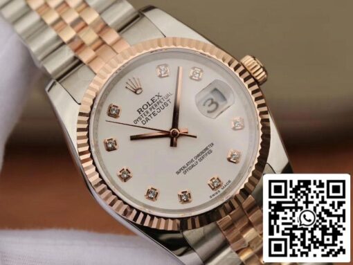 Rolex Datejust 36mm Stainless Steel Two Tone GM Factory 1:1 Best Edition 18K Gold Wrapped Swiss ETA3135 - Image 4