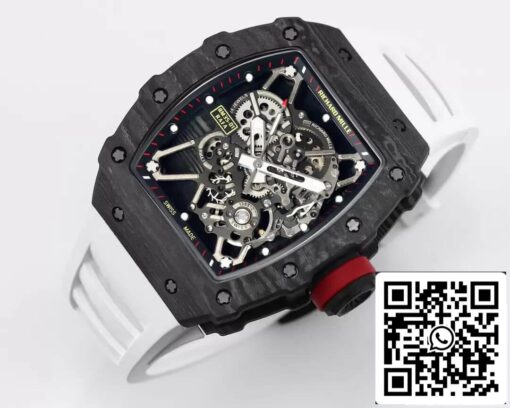 Richard Mille RM35-01 1:1 Best Edition BBR Factory White Rubber Strap - Image 8