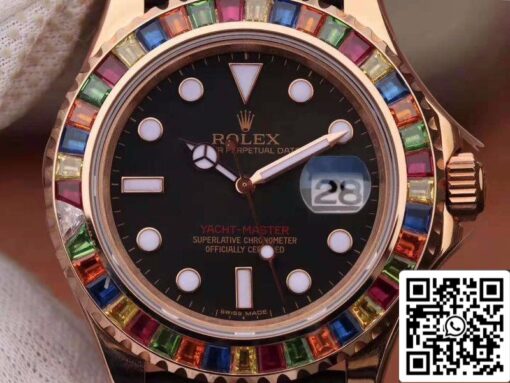 Rolex Yacht-Master 116695 Noob Factory 1:1 Best Edition Swiss ETA2824 Black Dial - Image 7