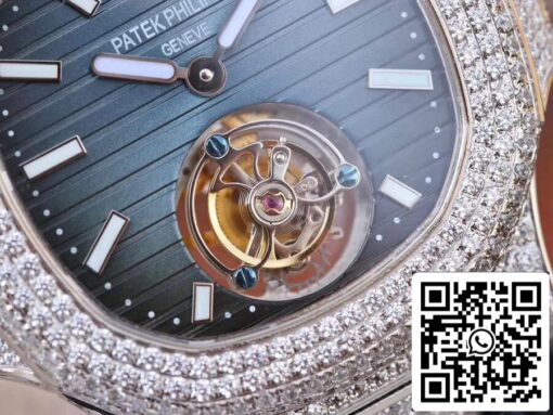 Patek Philippe Nautilus Jumbo 5711 R8 Factory 1:1 Best Edition Swiss Tourbillon Blue Dial - Image 4