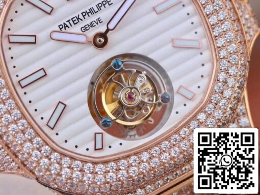 Patek Philippe Nautilus Jumbo 5711 R8 Factory 1:1 Best Edition Swiss Tourbillon Rose Gold - Image 4