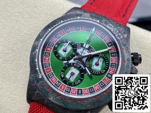 Rolex Daytona Cosmograph Carbon Fiber Diw Custom Version 1:1 Best Edition Noob Factory Green Dial – Bild 3