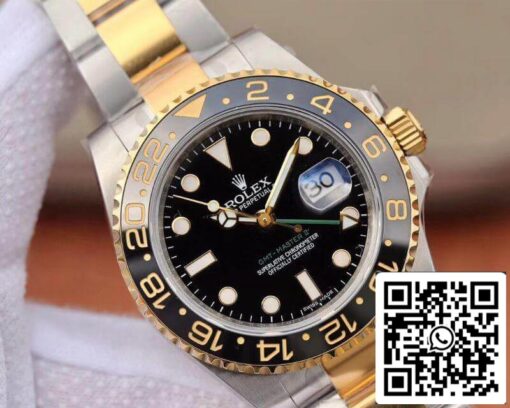 Rolex GMT Master II 116713 LN 40mm EW Factory 1:1 Best Edition Swiss ETA2836 Stainless Steel Two Tone Bracelet - 이미지 12