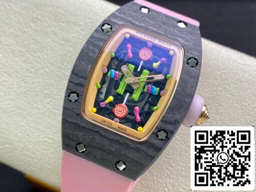 Richard Mille RM-07 Bon Bon 1:1 Best Edition RM Factory Pink Strap - Image 3