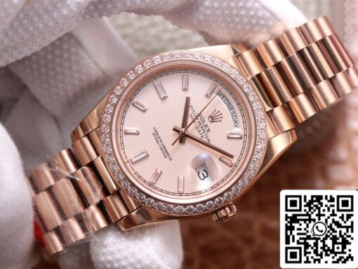 Rolex Day Date M228345RBR-0007 1:1 Best Edition EW Factory Rose Gold - Imagen 10