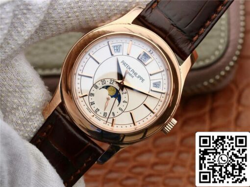 Patek Philippe Complications 5205R-001 1:1 Best Edition KM Factory Milky White Dial - Image 18