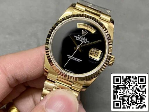 Rolex Day Date 18038 1:1 Best Edition GM Factory Black Dial - 이미지 3