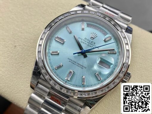 Rolex Day Date M228396TBR-0002 1:1 Best Edition GM Factory Ice Blue Dial - 이미지 8