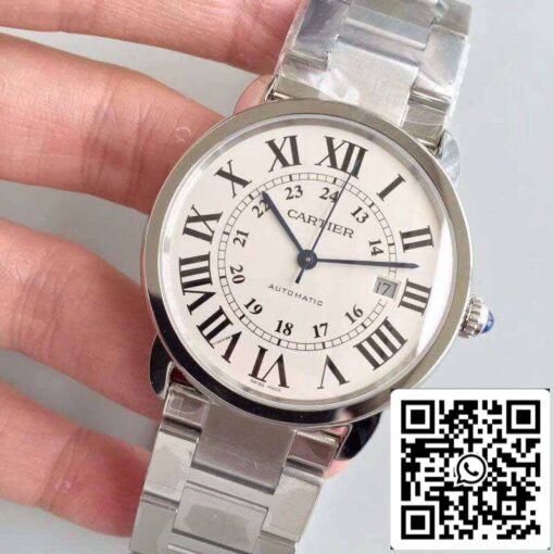 Ronde Solo De Cartier W670101 ZF Factory Men Watches 1:1 Best Edition Swiss ETA9015 White Dial - Image 7