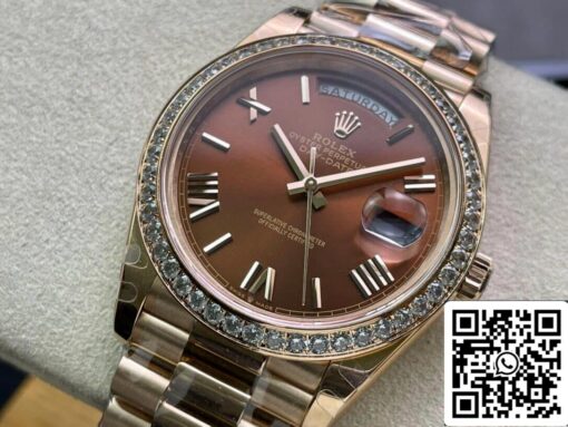 Rolex Day Date M228345RBR-0009 1:1 Best Edition EW Factory Brown Dial - 이미지 8