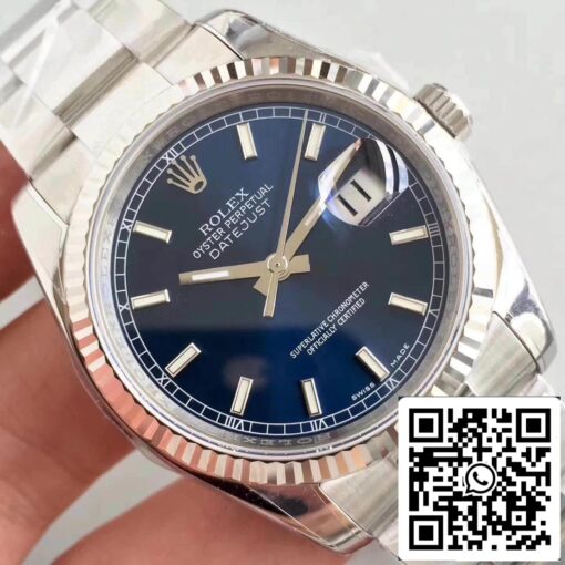 Rolex Datejust 36mm 116234 AR Factory 1:1 Best Edition Swiss ETA3135 Blue Dial Stick Marker - 이미지 4