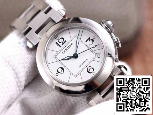 Cartier Pasha W31074M7 1:1 Best Edition V9 Factory White Dial Swiss Cal.049 - Image 7