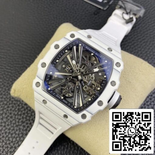 Richard Mille RM12-01 Tourbillon 1:1 Best Edition RM Factory White Rubber Strap - Image 3