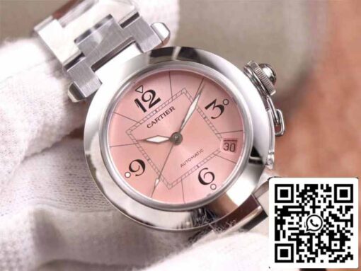 Cartier Pasha W31075M7 1:1 Best Edition V9 Factory Pink Dial Swiss Cal.049 - Image 7