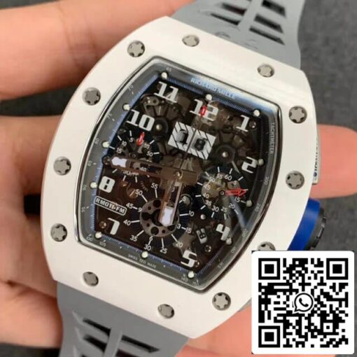 Richard Mille RM-011 1:1 Best Edition KV Factory White Ceramic Case — изображение 7