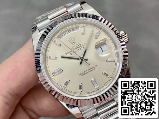 Rolex Day Date M228236-0002 1:1 Best Edition GM Factory Silver Dial V2 - 이미지 2