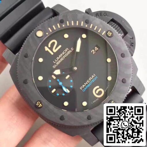 Panerai Luminor Submersible PAM616 VS Factory Men Watches 1:1 Best Edition Swiss ETA P9000 Black - Image 7