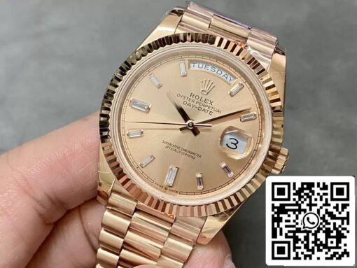 Rolex Day Date M228235-0004 1:1 Best Edition GM Factory Gold Dial V2 Diamond Dial - 이미지 3