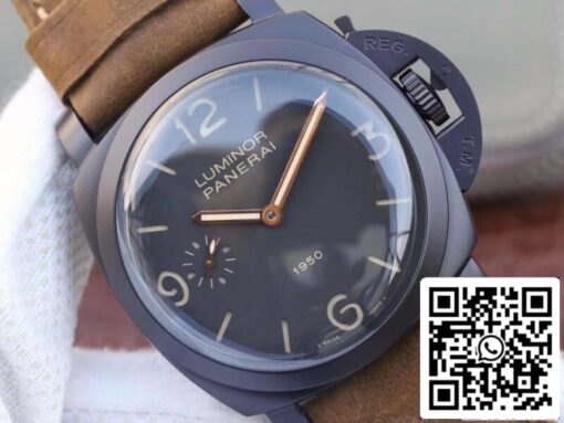 Panerai Luminor PAM375 ZF Factory Mechanical Watches 1:1 Best Edition Swiss ETA P3000 PVD Plated Titanium Case - Image 6