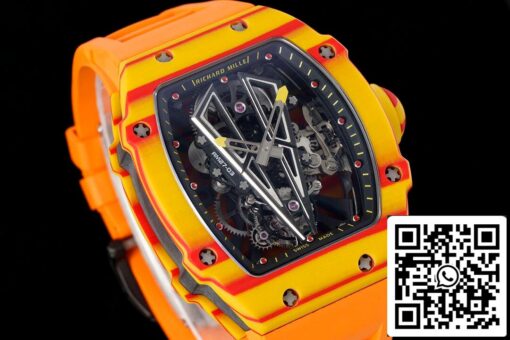 Richard Mille RM27-03 Rafael Nadal Tourbillon 1:1 Best Edition RM Factory Yellow Rubber Strap - Image 8