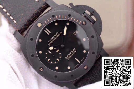 Panerai Luminor Submersible PAM508 VS Factory 1:1 Best Edition Swiss ETA P9000 Black Superlumed Dial - Image 7