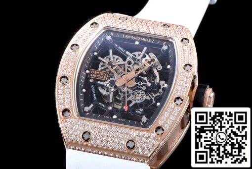 Richard Mille RM035 Americas 1:1 Best Edition KV Factory Rose Gold Diamond Case – Bild 7