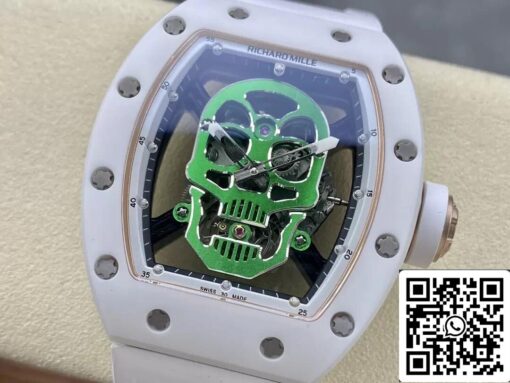 Richard Mille RM52-01 1:1 Best Edition YS Factory Green Skull Tourbillon Dial - Image 8