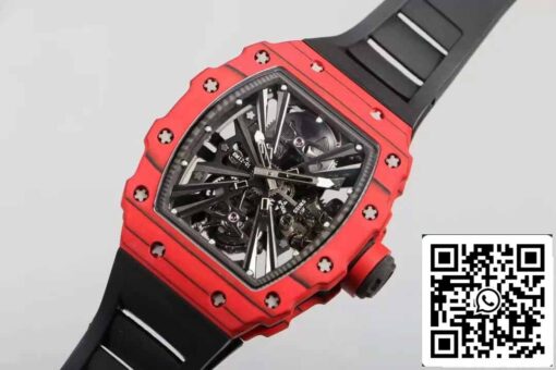 Richard Mille RM12-01 Tourbillon 1:1 Best Edition RM Factory Red Case Black Rubber Strap - Image 7