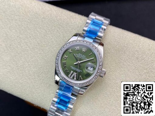 Rolex Datejust 28MM 1:1 Best Edition BP Factory Diamond-set Green Dial - Image 8