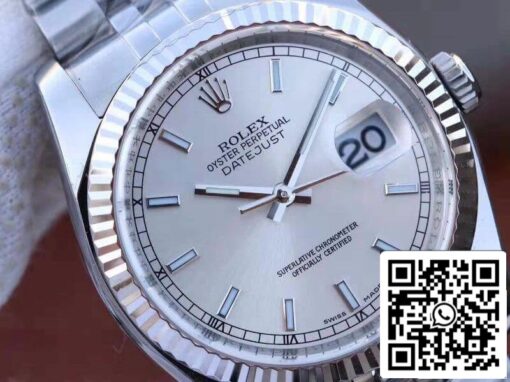 Rolex Datejust II 36 126334 AR Factory 1:1 Best Edition Swiss ETA3135 Rhodium Dial – Image 3