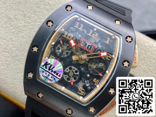 Richard Mille RM011 1:1 Best Edition KV Factory Ceramic Skeleton Dial - Image 8