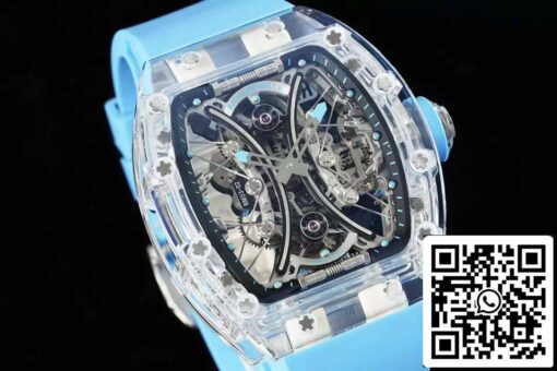 Richard Mille RM053-02 Tourbillon 1:1 Best Edition RM Factory Blue Rubber Strap - Image 8