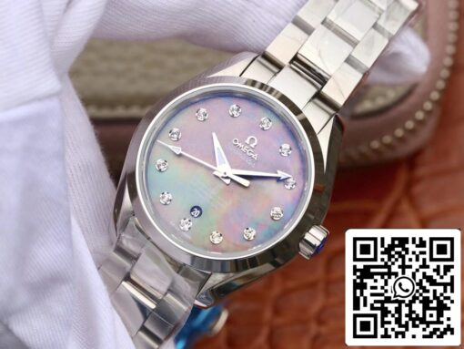 Omega Seamaster 231.10.34.20.57.001 Aqua Terra 150M 1:1 Best Edition 3S Factory Fritillaria Diamond Dial - Image 3