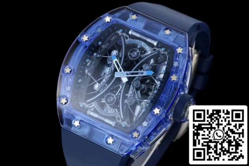 Richard Mille RM053-02 Tourbillon 1:1 Best Edition RM Factory Blue Skeleton Dial - Image 8