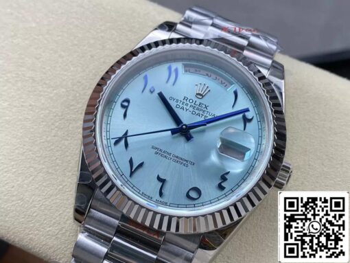 Rolex Day Date M228236 1:1 Best Edition GM Factory V2 Middle Eastern Blue Dial - 이미지 9