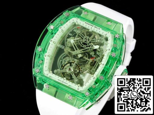 Richard Mille RM 56-01 Tourbillon 1:1 Best Edition RM Factory Green Transparent Case - Image 8