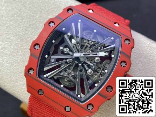 Richard Mille RM12-01 Tourbillon 1:1 Best Edition RM Factory Red Carbon Fiber Case - Image 8