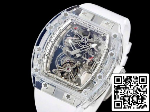 Richard Mille RM 56-01 Tourbillon 1:1 Best Edition RM Factory White Rubber Strap - Image 8